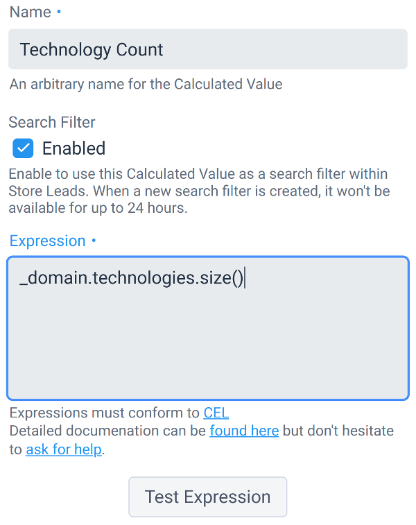 Define Calculated Value