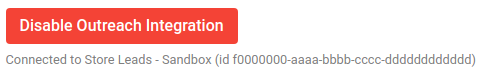 Disable Outreach Integration