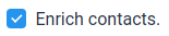 HubSpot Enrich Contacts Option