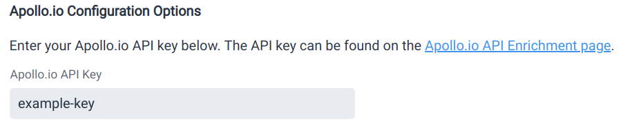 Apollo.io API key