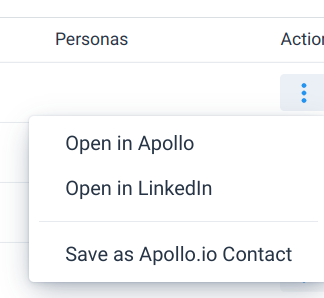 Apollo.io Person Action Menu