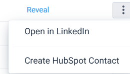 FullEnrich Person Action Menu for HubSpot Tab