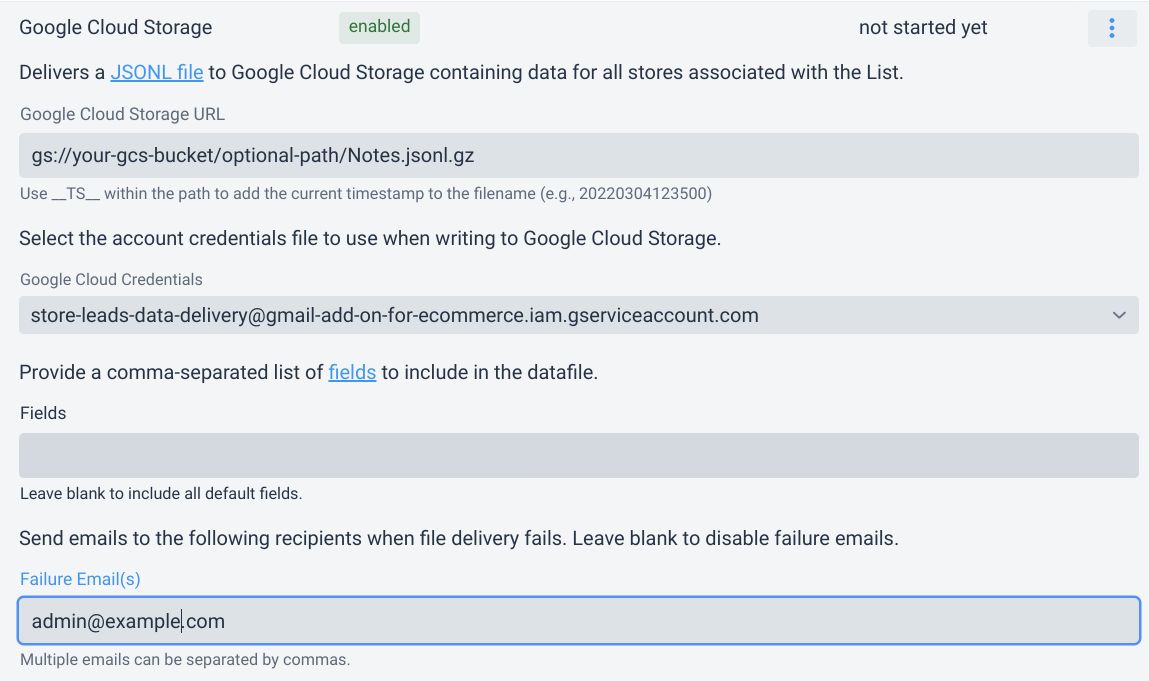 Google Cloud Storage Action