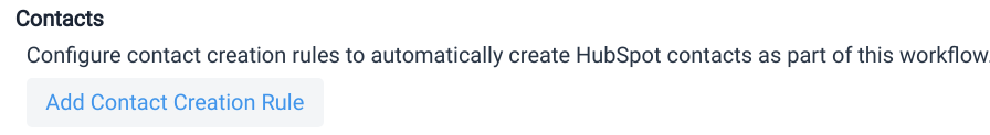 Add HubSpot contact creation rule