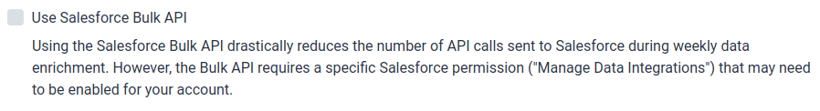 Salesforce Bulk API Option