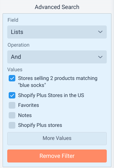 Combined product and domain search