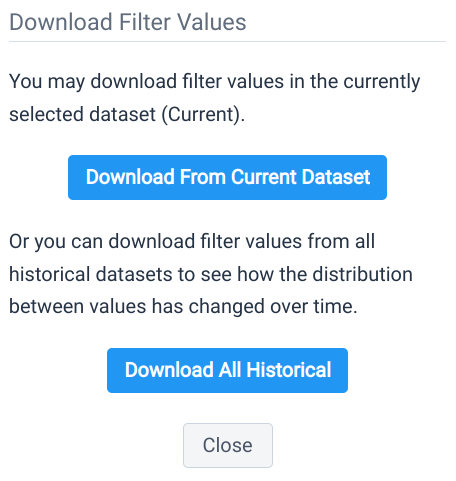 Filter download behavior